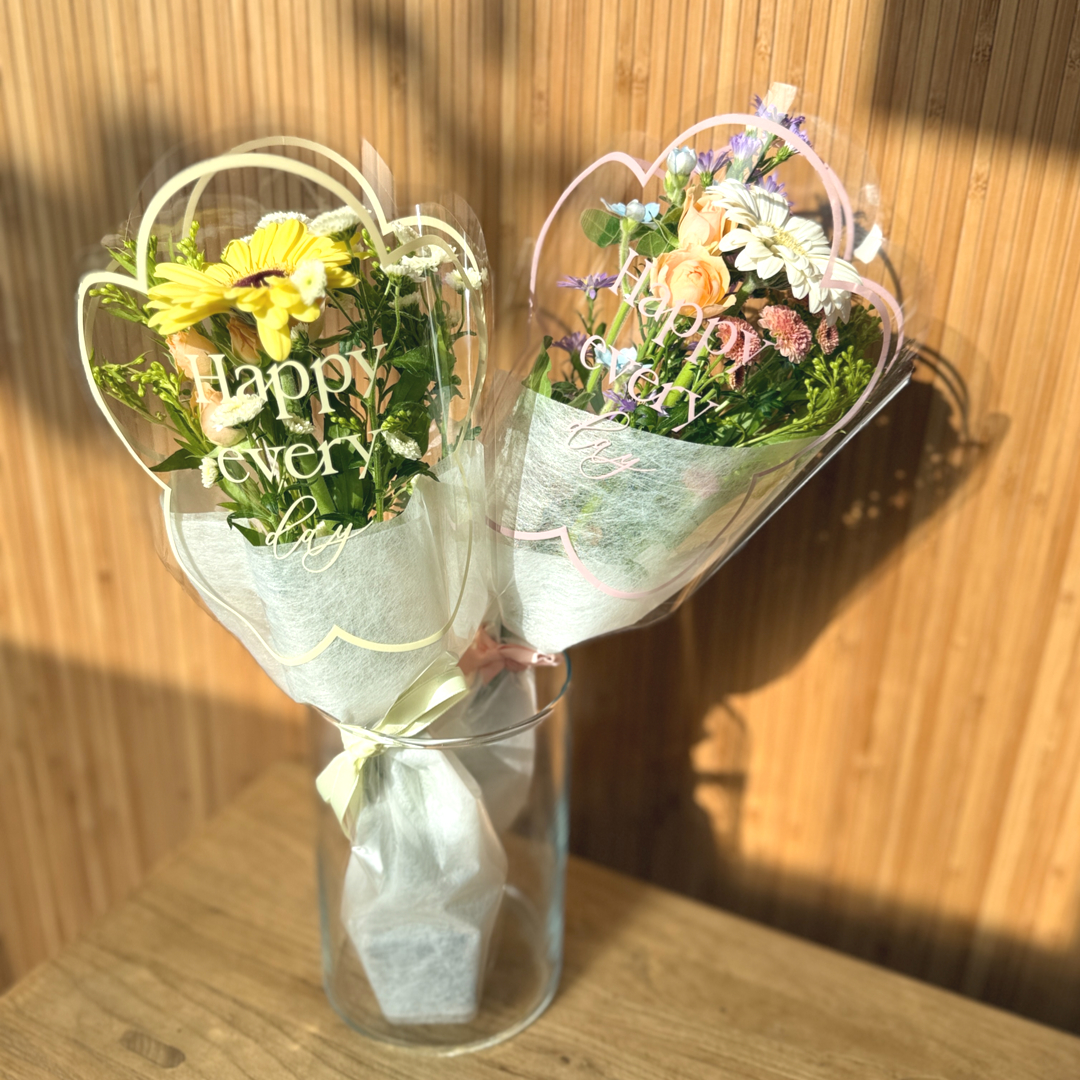 투명쇼핑백+ 몽글몽글 꽃다발 Set - 상세 이미지 2