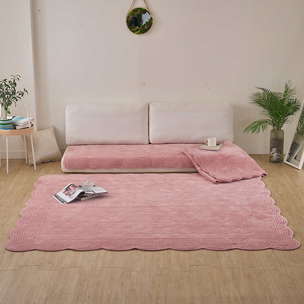 나라데코 극세사 퀼팅 워싱 목화솜 러그 쇼파패드 카페트 160x210