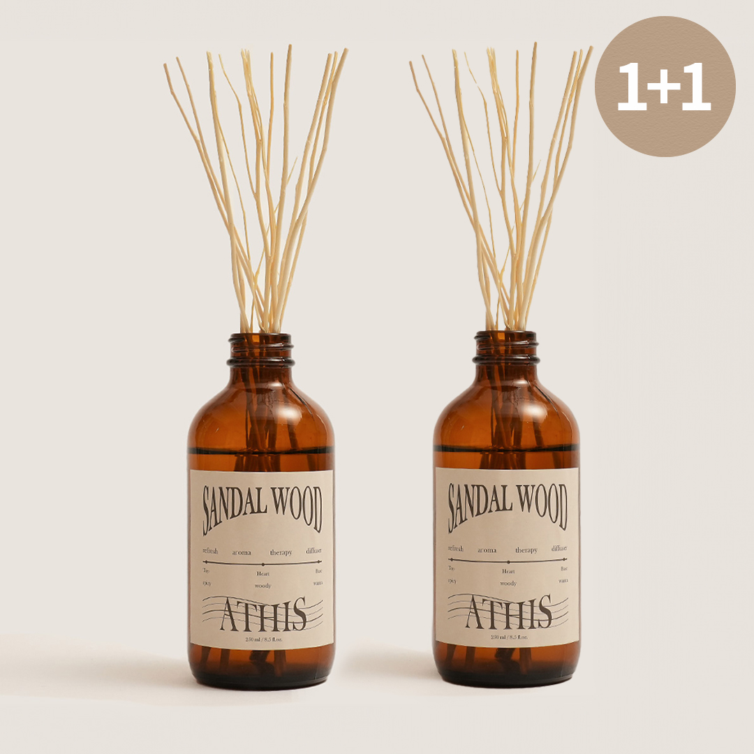 [1+1] 에이디스 프리미엄 샌달우드 대용량 디퓨저 250ml X2 500ml 고급디퓨저 호텔향 집들이선물 - 상품 이미지