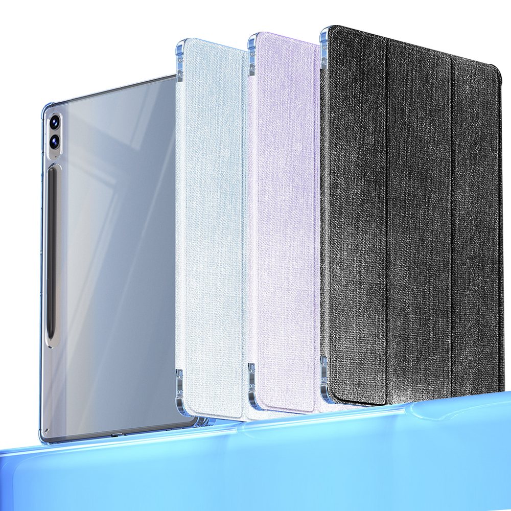 갤럭시탭 S10 플러스 케이스 투명 스마트 커버 S펜 수납 유니드 블랙, 탭 S10+ - 상세 이미지 4