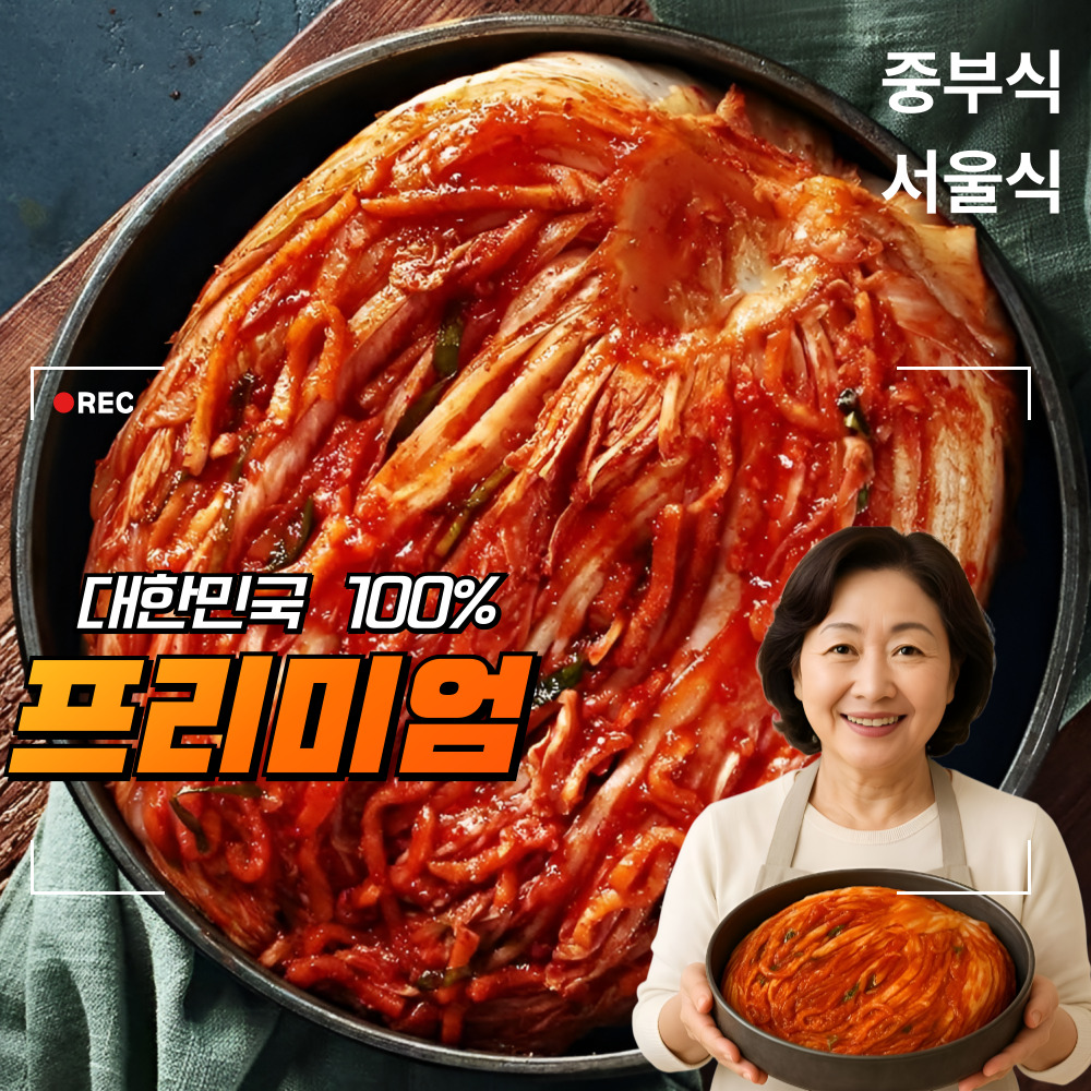 당일생산 당일발송 국내산 서울식 배추김치 포기김치 고랭지 3kg, 1개 - 메인 이미지