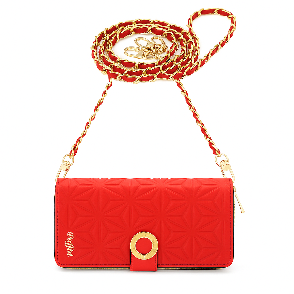 에크로 롱 스트랩 지갑 케이스 메이플 레드, 갤럭시S10 플러스 - 상품 이미지