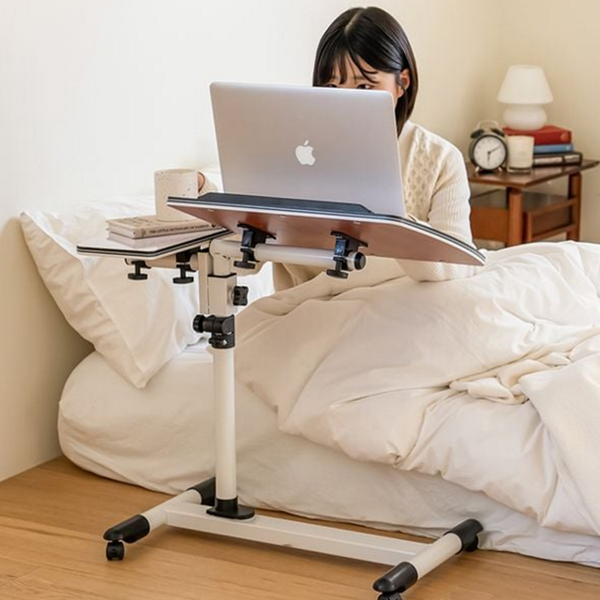 이동형 이동식 침대 테이블 바퀴 높이 조절 테이블