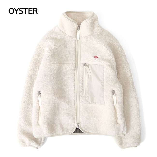 단톤 스탠드 카라 보아 플리스 재킷 여성 후리스 DT-A0194LBA OYSTER M - 상세 이미지 4