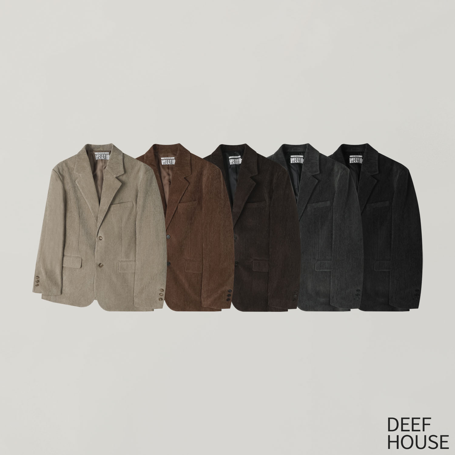 무배 딥하우스 앤즈 투버튼자켓 블레이저 블레이져 남여공용 해링본자켓 제품 이미지