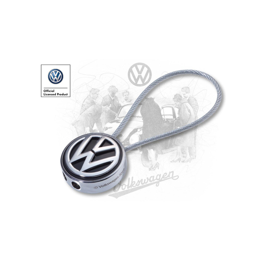 독일 브랜드 트로이카 VW 로고와 와이어 루프 키링(KR19-05/VW) - 상세 이미지 3