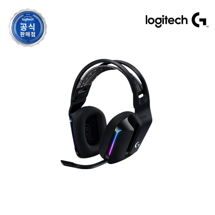로지텍코리아 공식 G733 LIGHTSPEED 무선 게이밍 헤드셋 블랙