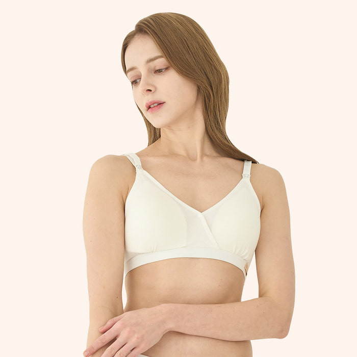 수유브라 원터치 텐셀 코지 임산부 속옷 노와이어 수유 브라 - 상세 이미지 2