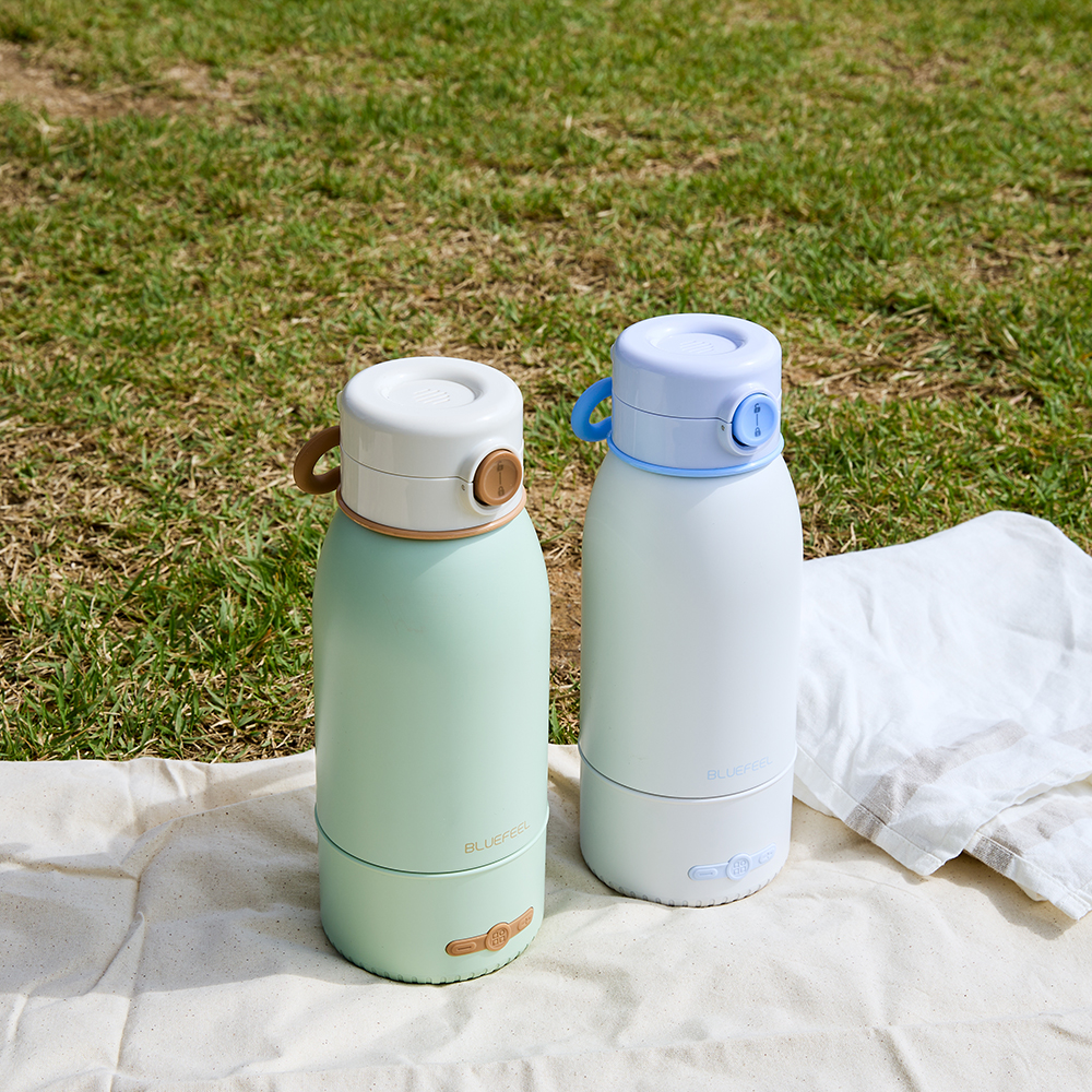 블루필 힛백 가열 텀블러 휴대용 분유포트 무선 전기포트 이유식 여행용 티 커피 500ml