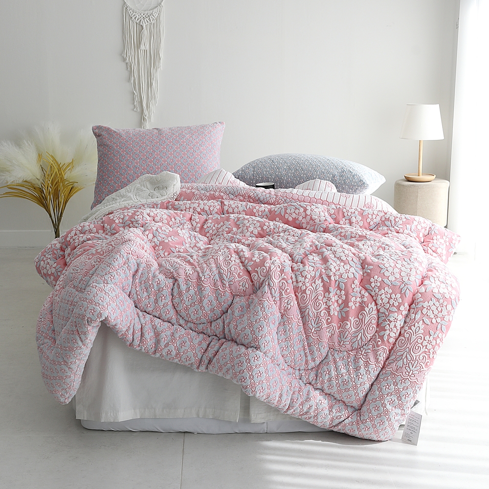 나라데코 플라워 5mm 착번 극세사이불 두꺼운 겨울 차렵 이불 SS