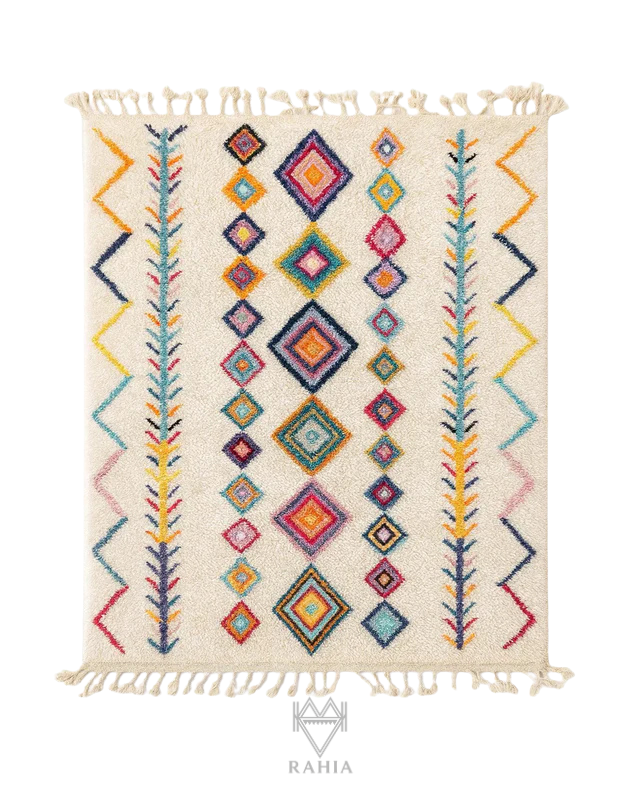 라히아 모로칸러그 양털러그 거실 카페트 수제작