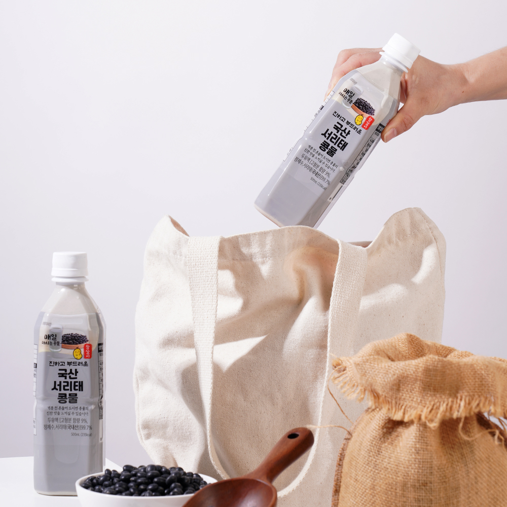참살이 국산 더 진한 서리태콩물 국산콩두유 콩국 무첨가두유 아침대용 500ml, 3개 - 상세 이미지 3