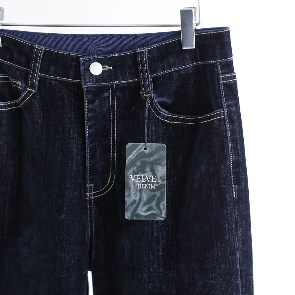 [오픈할인/정상가49800] 모어덴 벨벳 하이퀄리티 와이드 일자핏 히든밴딩 데님 팬츠 - 상세 이미지 4
