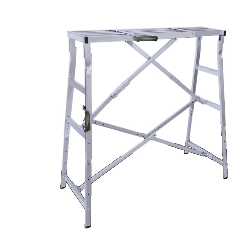 도배용 우마 디딤대 이동식 접이식 말비계 발판 일자 미장 작업대 안전 50-80x30x55-70 1개 - 상세 이미지 2