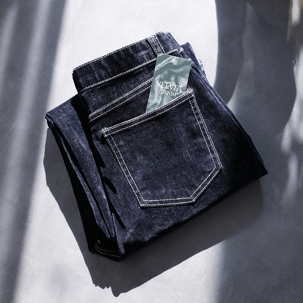 [오픈할인/정상가49800] 모어덴 벨벳 하이퀄리티 와이드 일자핏 히든밴딩 데님 팬츠 - 상세 이미지 5