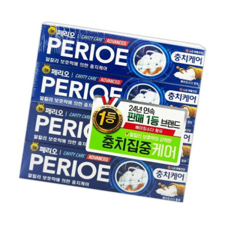 엘지생활건강 닥터세닥치약 페리오 캐비티케어 알파 치약 - O 150g 4P