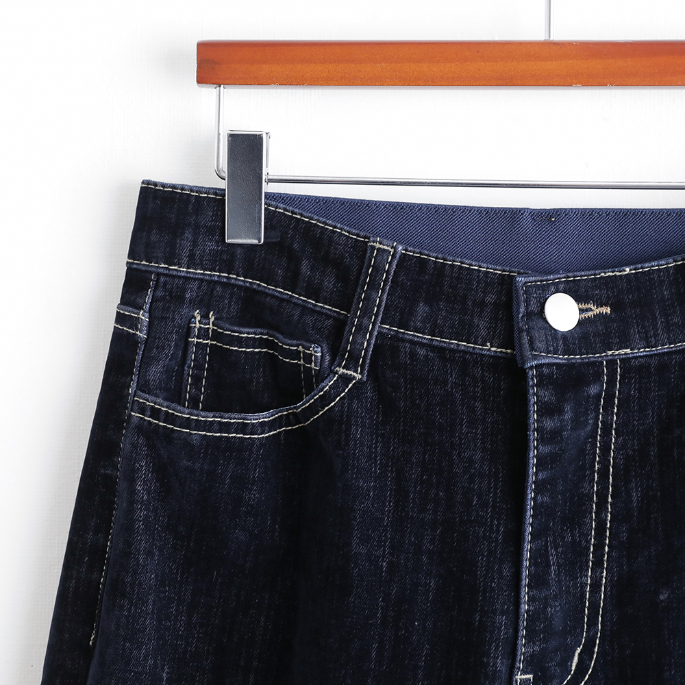 [오픈할인/정상가49800] 모어덴 벨벳 하이퀄리티 와이드 일자핏 히든밴딩 데님 팬츠 - 상세 이미지 2