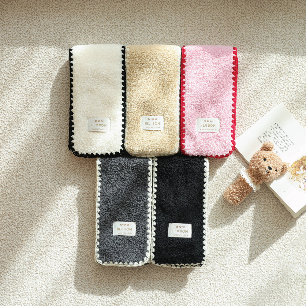 헤이봄 아기 유아동 키즈 후리스 털목도리 머플러 어린이집 유치원 선물 답례품 이름자수가능
