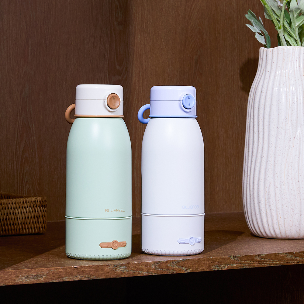 블루필 힛백 가열 텀블러 휴대용 분유포트 무선 전기포트 이유식 여행용 티 커피 500ml