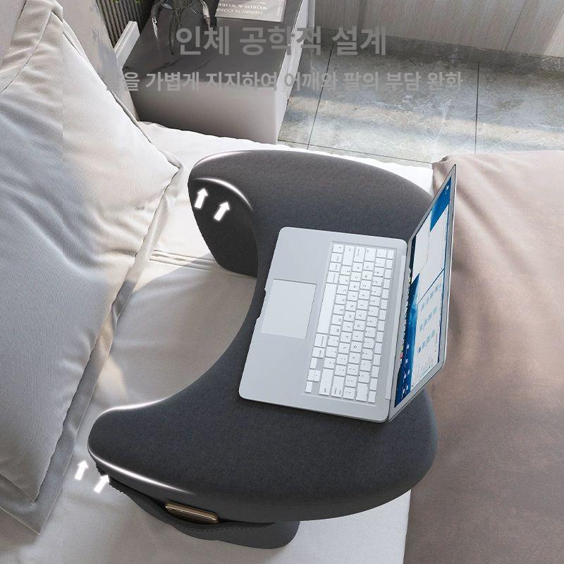 독서쿠션 스터디쿠션 노트북 테이블 쿠션 다크그레이 - 상세 이미지 3