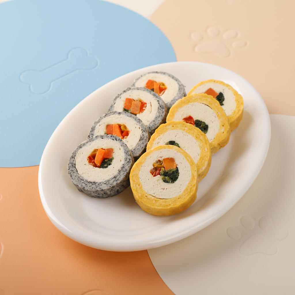 독특 강아지 수제간식 강아지 김밥 (8pcs) 생일간식