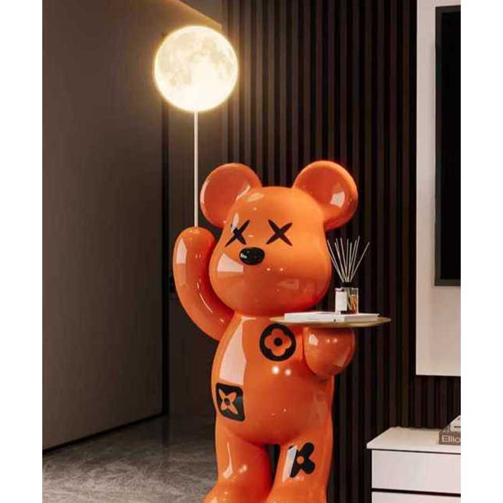 귀여운 곰돌이 장식 조명 인테리어 포인트 오브제등 120cm 오렌지 곰(저금통) - 상품 이미지