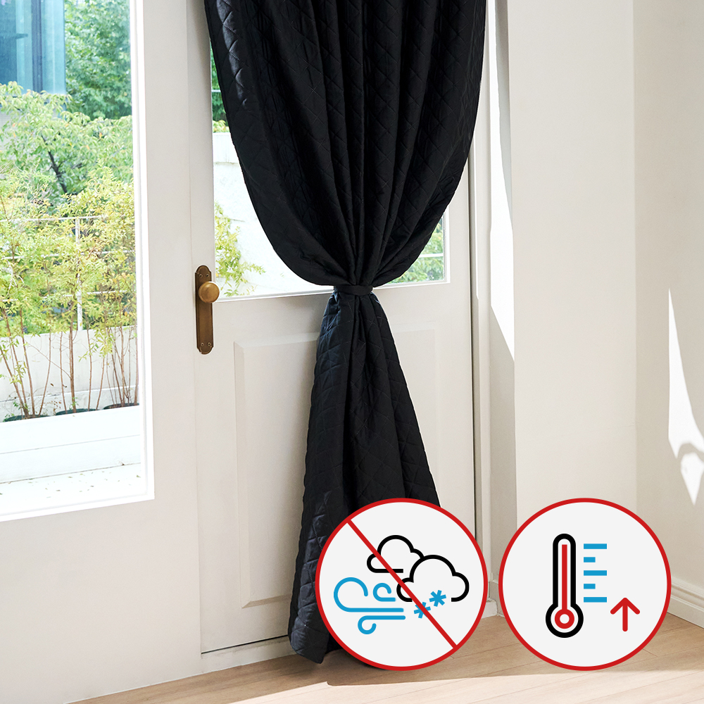 따숨 패딩 방한 커튼(2장)+커튼봉 세트