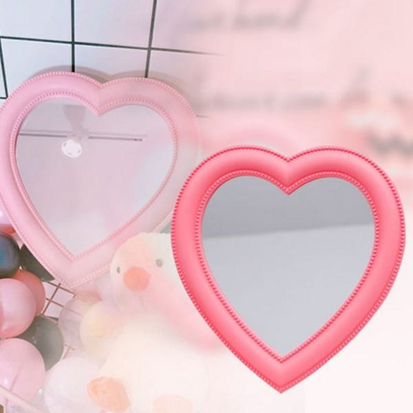 플라스틱 인테리어 하트 거울
