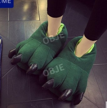 오브제 재미있는 슬리퍼 따뜻한 괴물 발 실내화 아동 성인 유니크 커플템 - 상세 이미지 2