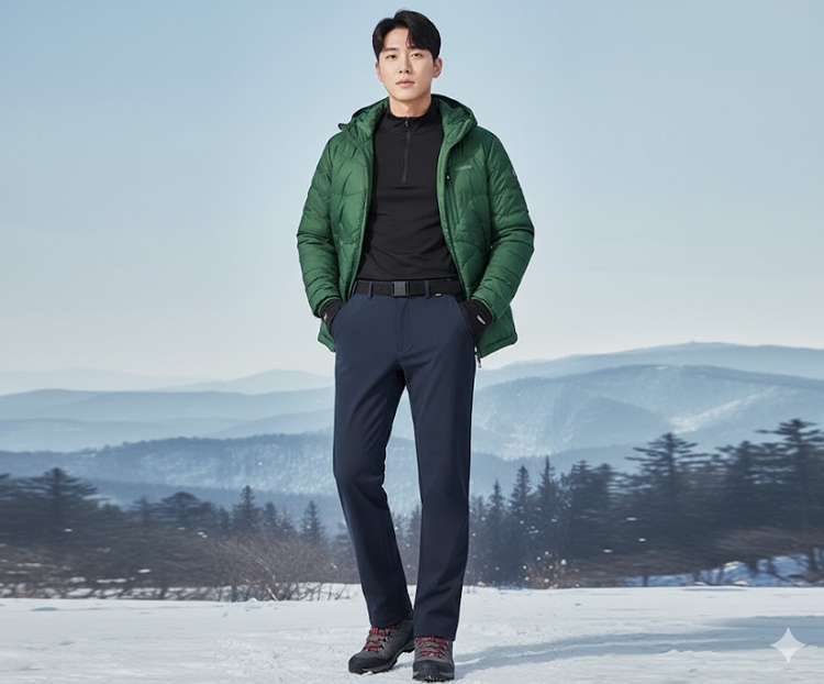 NEPA네파 남성 겨울 심플한 리싸이클 보온 본딩 아웃도어 등산 바지 - 상세 이미지 4