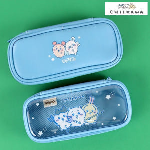 치이카와 필통 투명 펜파우치 귀여운 캐릭터 먼작귀 학생 입학 선물 퍼플 실사용 후기 | 효과 있을까? - 상품 이미지 4