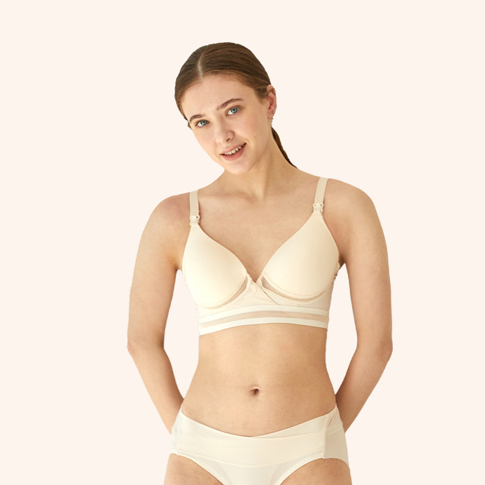 수유브라 캡 몰입 일체형 몰드형 임산부 노와이어 수유 브라 - 상세 이미지 3
