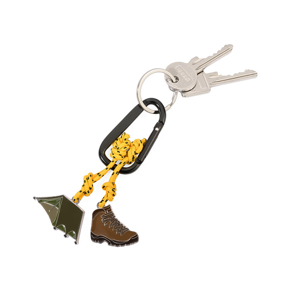 독일 브랜드 트로이카 명품키링 자연과 함께하는 여행을 상징하는 TENT&BOOT 키링(KR23-06/BK) - 상세 이미지 2