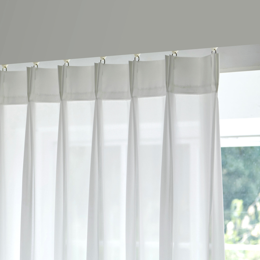 맞춤제작 무소음 레일 전동 커튼 풀패키지 나비주름 쉬폰 카페 커튼