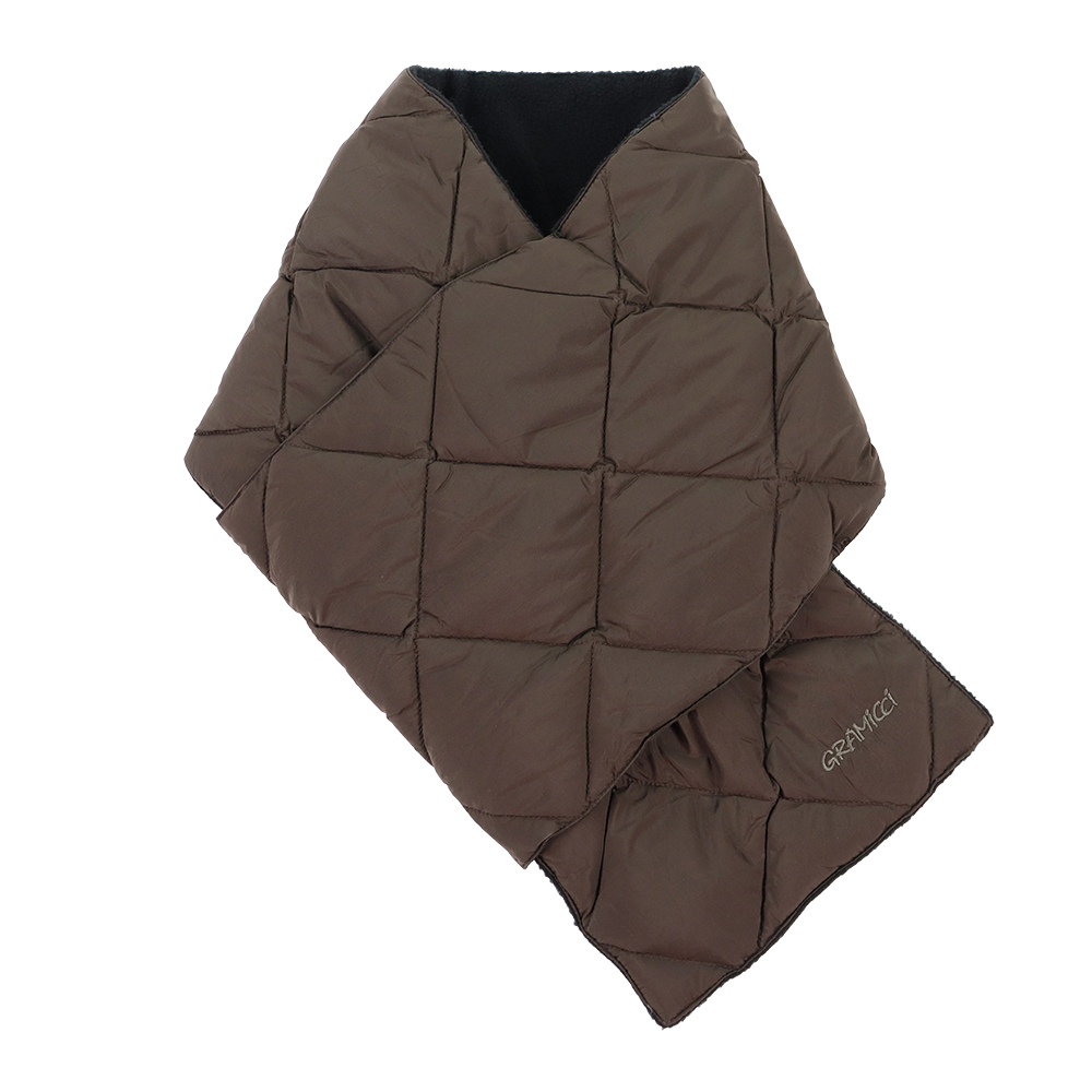 그라미치 퀼팅 다운 패딩 머플러 G4FA-102-TG DARK BROWN - 메인 이미지
