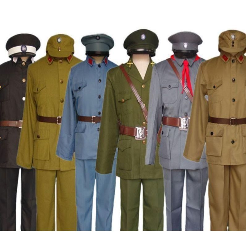 북한 군복 인민군 졸사 컨셉 제복 코스프레 공연 의상 옛날 복고풍 군인 영화 - 상품 이미지