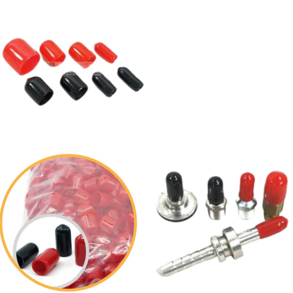 2.5mm 빨강 1000개 연질 앤드 캡 마개 pvc 제품 보호 - 메인 이미지
