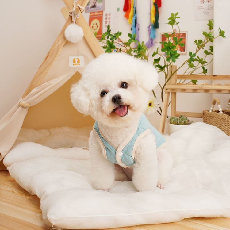 강아지 겨울옷 양털 누빔 조끼 - 상세 이미지 4