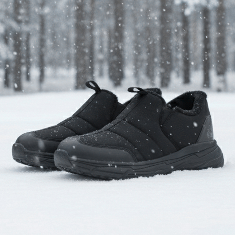 손 안 대고 신는 바로인 드론 따뜻한 기모 방한 슬립온 겨울 운동화 스니커즈