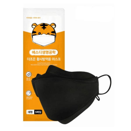 3D 더조은 황사방역 kf94 블랙 5매입 X 20개 일회용 마스크 일회용마스크