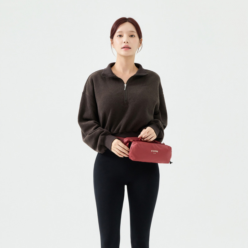 스태슈 트래커 포터백 Limited Edition, 버건디 이미지 7