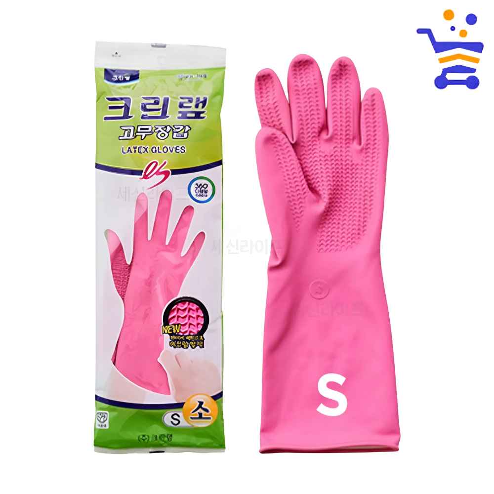크린랩 ES 고무장갑 (소) 주방 설거지 가정용 업소용 라텍스 고무 장갑 - 메인 이미지