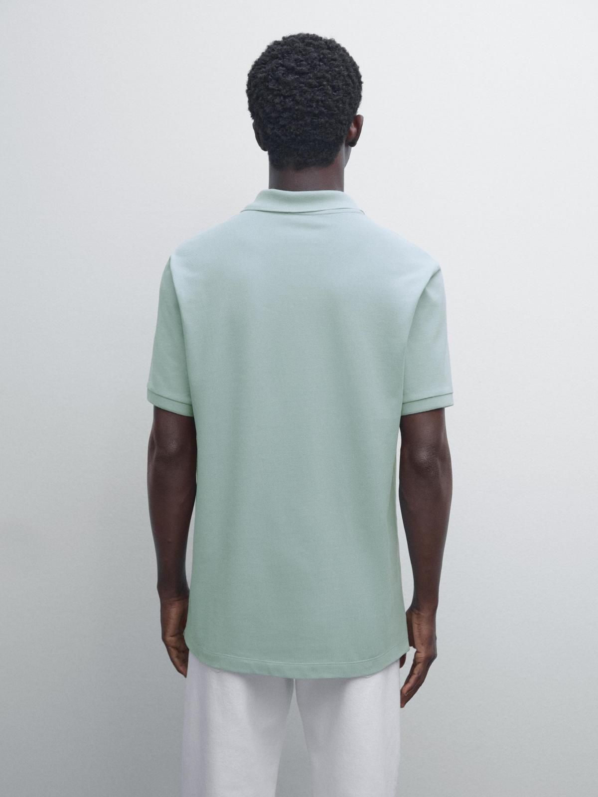 마시모두띠 마이크로 텍스처 피케 코튼 반팔 폴로셔츠 0744/244 PASTEL BLUE - 상세 이미지 4