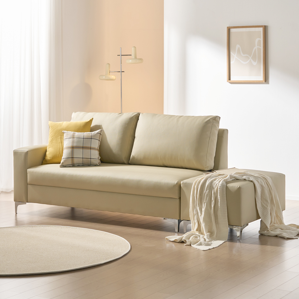 [서광퍼니처] 젠 가죽3인용 air라텍스 한팔 양팔형 소파