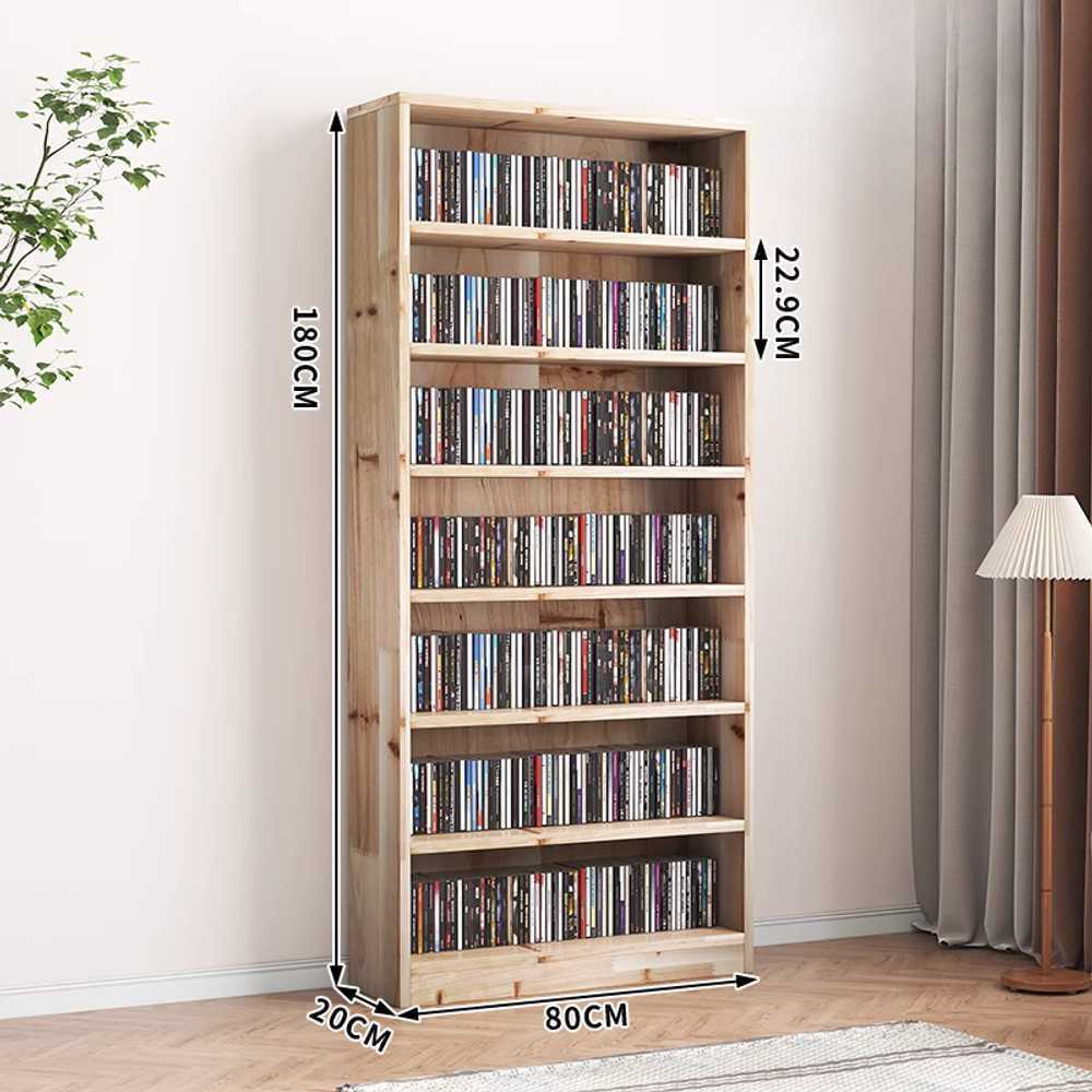 공간절약 슬림형 DVD 선반 다용도 수납 인테리어용 원목 + 180x40x20cm(9단) 이미지 7