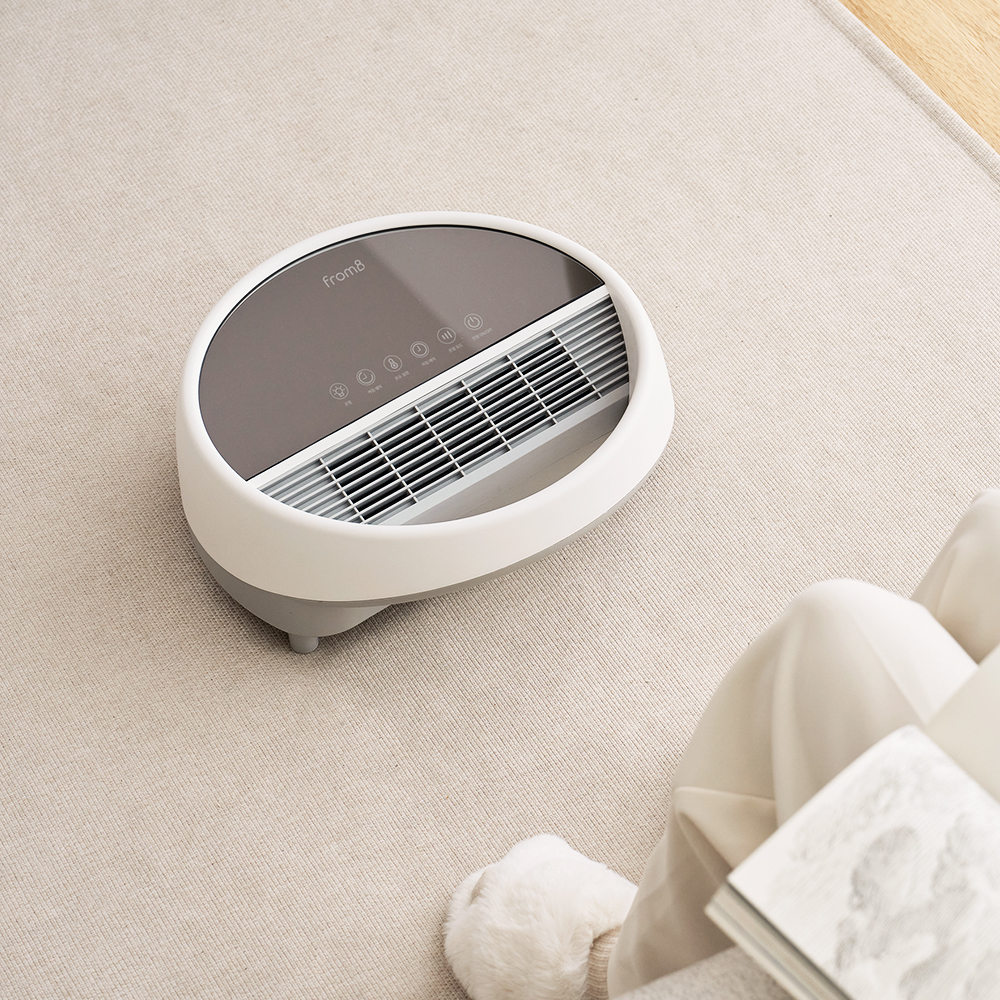 프롬비 따뜻샤워 거울 LED 욕실온풍기 PTC 화장실 난방기 FF255 화이트그레이