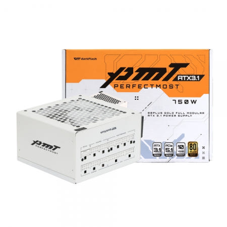 DARKFLASH 퍼펙트모스트 750W 80PLUS골드 풀모듈러 ATX3.1 화이트