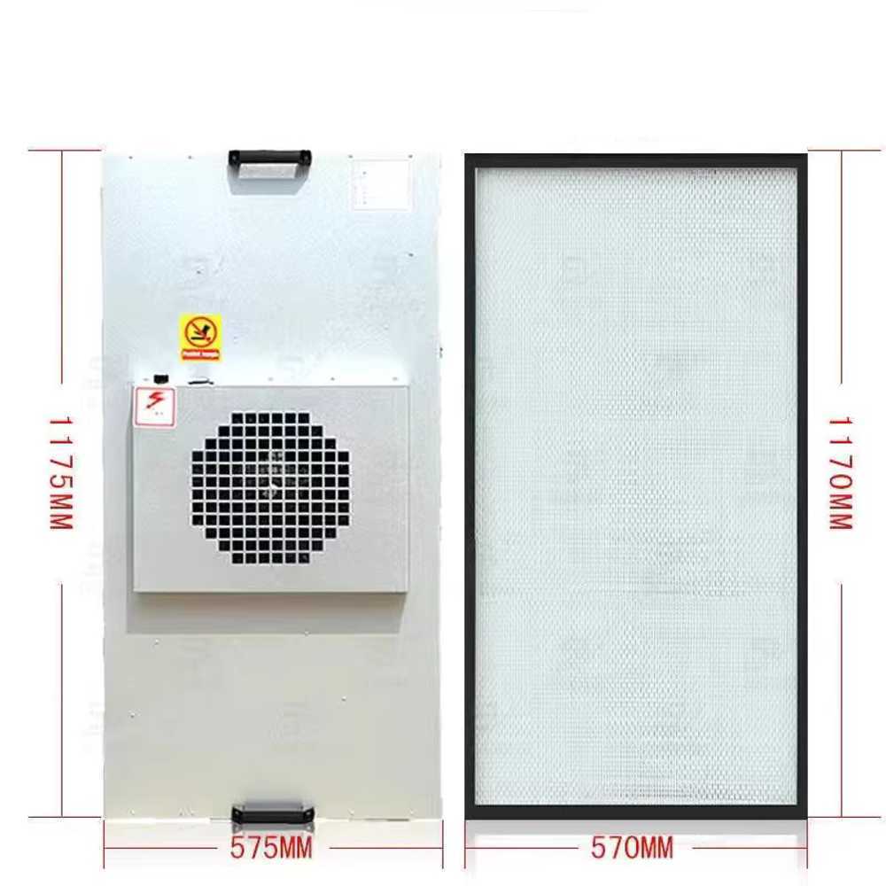 클린룸 FFU 공기청정기 고성능 미세먼지 정화 장비 플라스틱 575x575mm - 상세 이미지 3