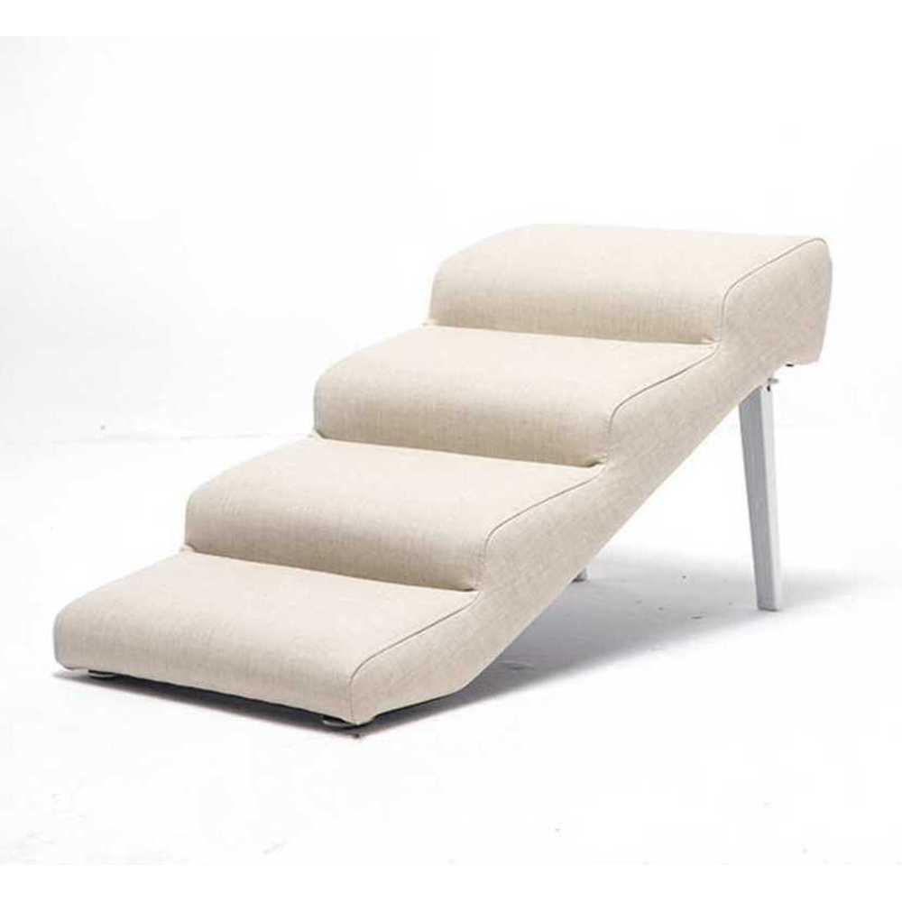반려견 연결 계단 높이조절 이동식 스텝퍼 펫스텝 A형 베이지 4단 + 72x40x45cm - 상품 이미지