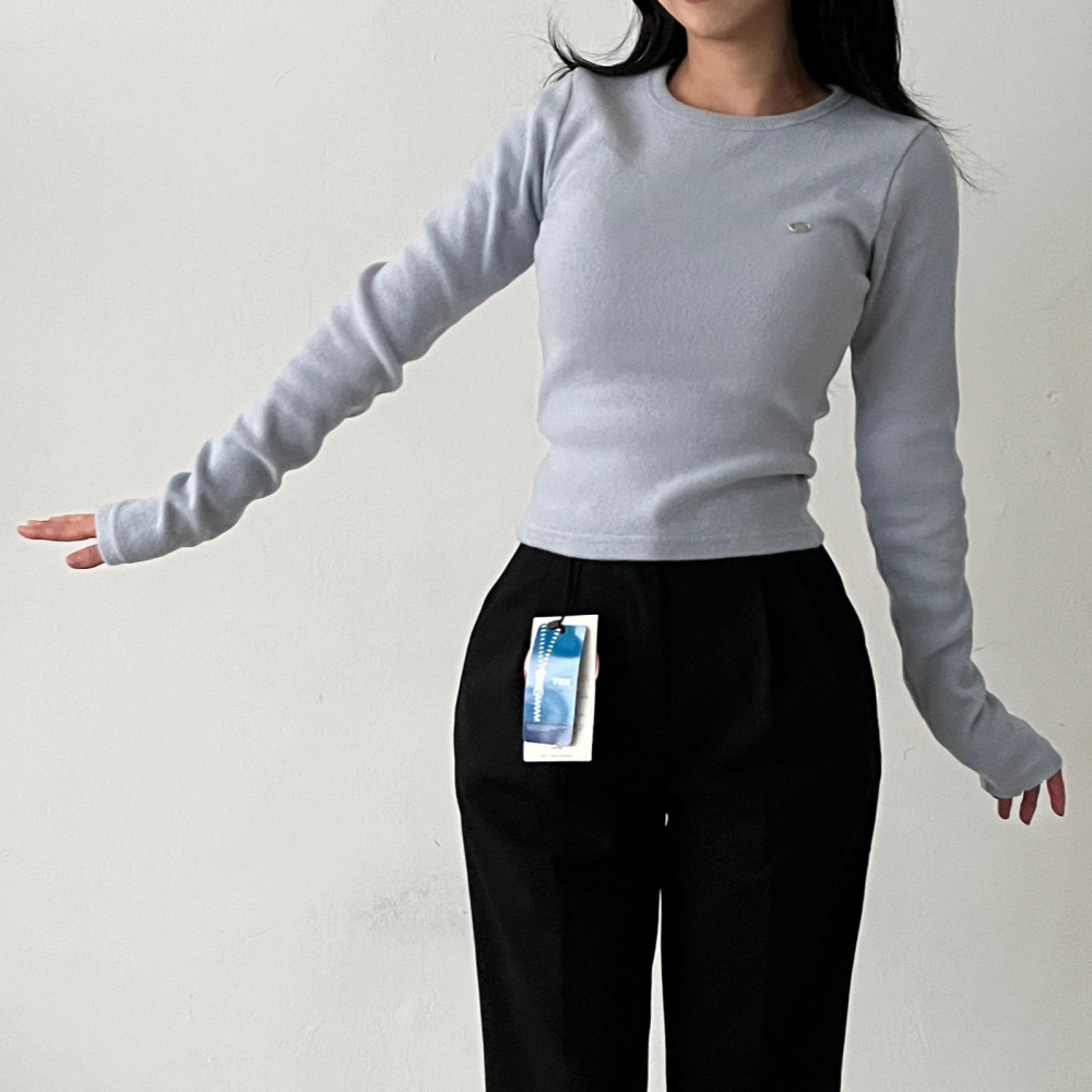 도톰한티셔츠 기모이너티 여성긴팔티 - 상품 이미지